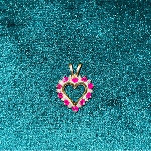 Ruby and Diamond 10k pendant.